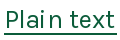 Plain text